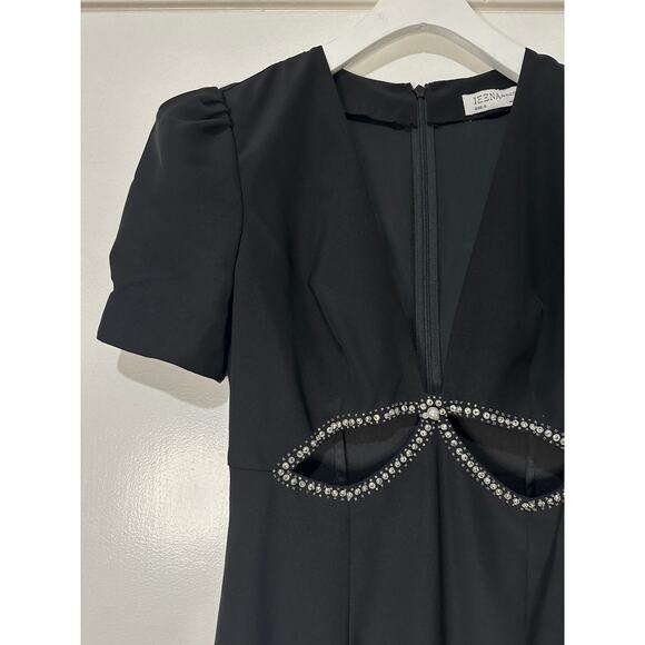 Ieena for Mac Duggal Rhinestone Cutout Sheath Gown Black #2630 Size 6 NWT - Picture 5 of 16